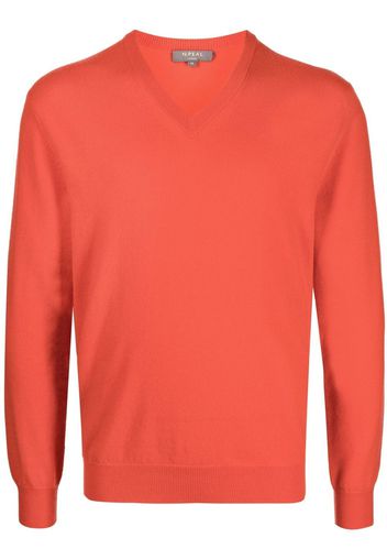 N.Peal The Burlington V-neck jumper - Arancione