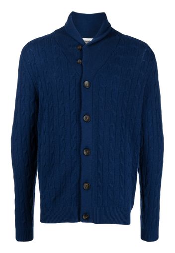 N.Peal cable knit cardigan - Blu