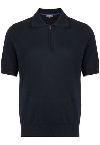 N.Peal knitted half-zip polo shirt - Blu