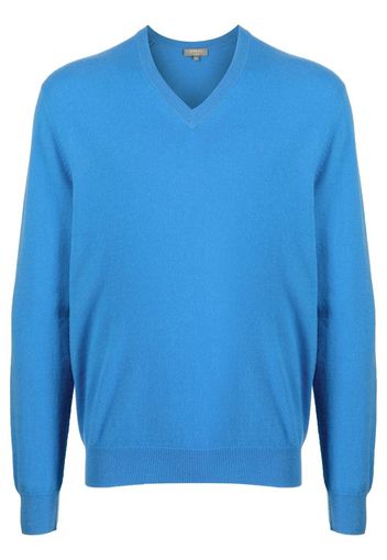 N.Peal Maglione The Burlington con scollo a V - Blu