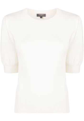 N.Peal T-shirt con bordi a contrasto - Bianco