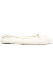 cable knit slippers