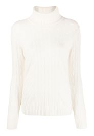 Cable Roll Neck Cashmere Sweater