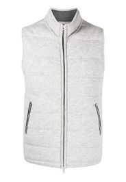 N.Peal Gilet trapuntato The Mall - Grigio