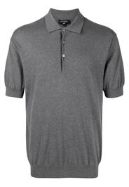 N.Peal melange short-sleeved polo shirt - Grigio