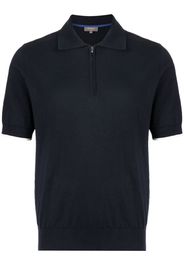 N.Peal knitted half-zip polo shirt - Blu