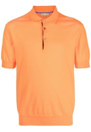 N.Peal short-sleeved knit polo shirt - Arancione