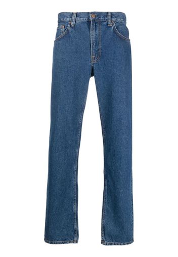 Nudie Jeans Jeans dritti a vita media - Blu