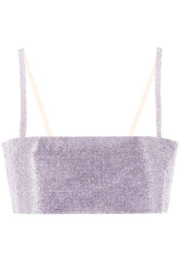 nué Top corto con strass - Viola