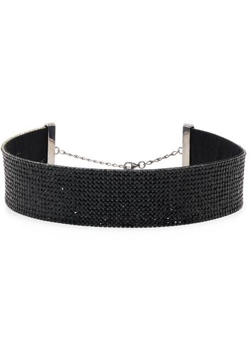 Nuè Charlotte rhinestone choker - Nero