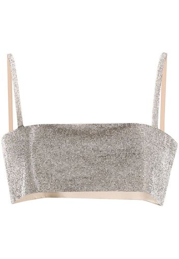 Nuè Top Charlotte con strass - Argento