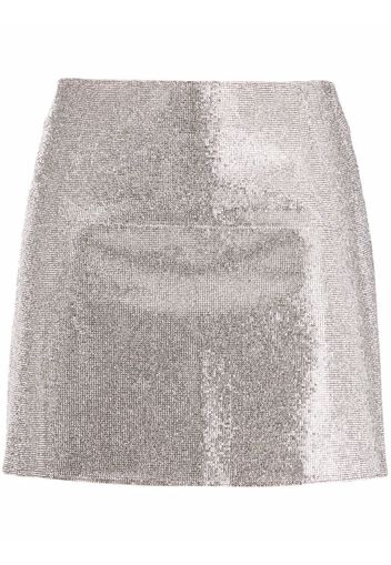 Nuè Camille crystal-embellished skirt - Argento