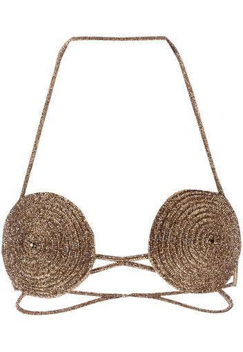 Nuè Reggiseno con effetto metallizzato - Oro