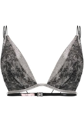 Nuè rhinestone bra top - Nero