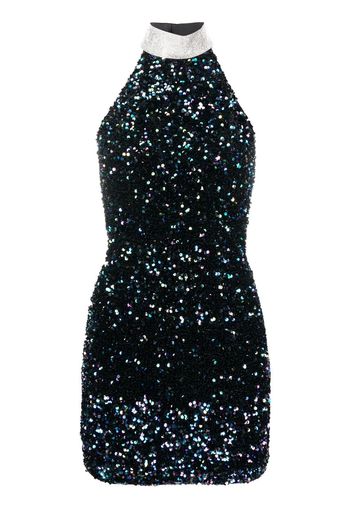 Nuè sequin-embellished halterneck mini dress - Nero