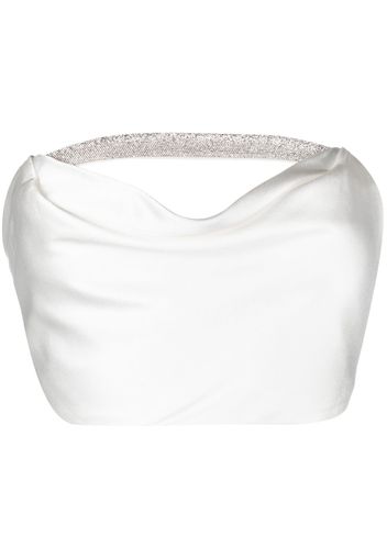 Nuè Venus rhinestone-embellished strapless top - Bianco