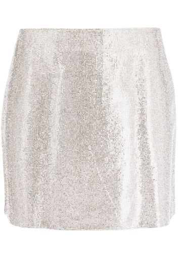 Nuè Camille rhinestone-embellished miniskirt - Argento