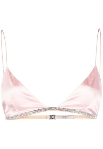 Nuè Top a reggiseno con strass - Rosa