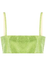 Nuè Charlotte rhinestone top - Verde