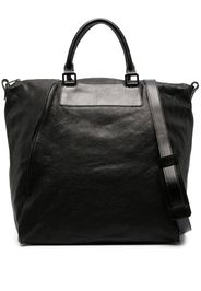 Numero 10 leather crossbody holdall - Nero