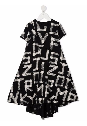 Nununu graphic-print cotton dress - Nero