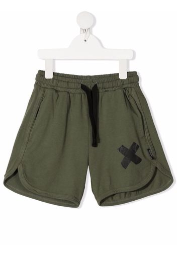 Nununu cross-print track shorts - Verde