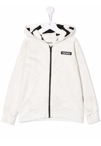 Nununu zip-up hooded sweat top - Toni neutri