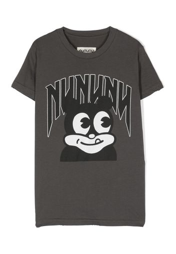 Nununu graphic-print cotton T-shirt - Grigio