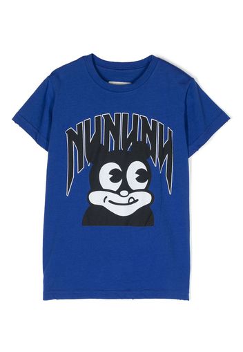 Nununu Curious Much cotton T-shirt - Blu