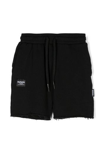 Nununu Original raw-cut cotton shorts - Nero