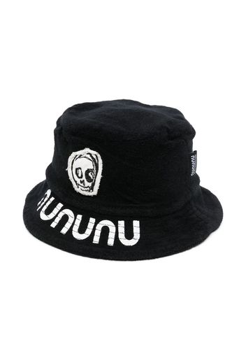 Nununu logo-print towelling-finish bucket hat - Nero