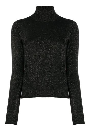 glitter merino wool turtleneck jumper