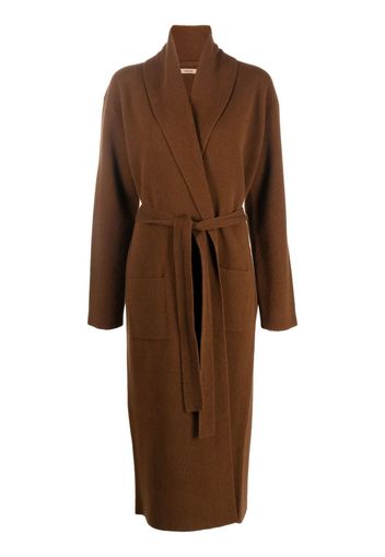 NUUR mid-length belted-coat - Marrone