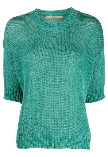 Nuur round-neck knitted top - Verde