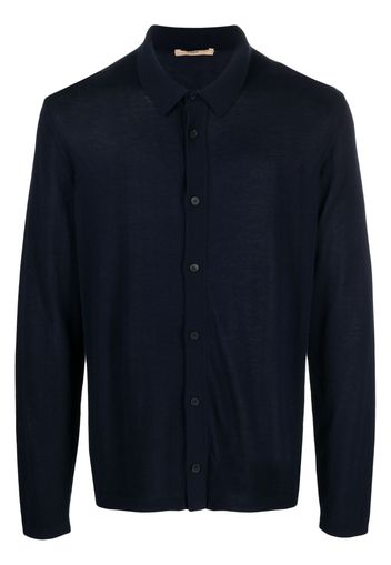 Nuur button-up knitted shirt - Blu