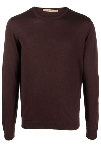 Nuur long-sleeve merino wool knit jumper - Marrone