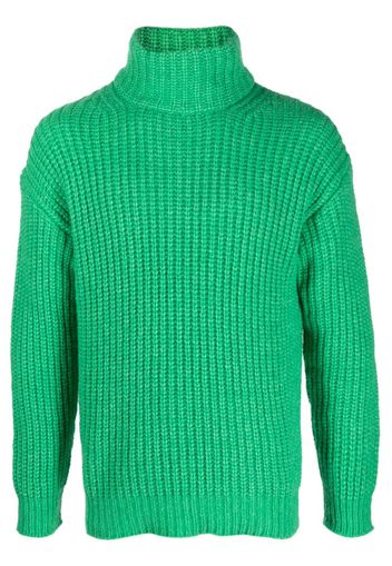 Nuur roll-neck ribbed-knit jumper - Verde