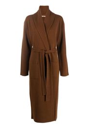 NUUR mid-length belted-coat - Marrone