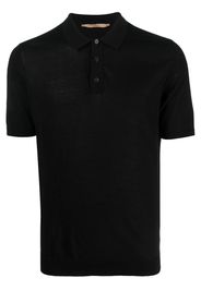 Nuur button-up cotton polo shirt - Nero