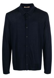 Nuur button-up knitted shirt - Blu