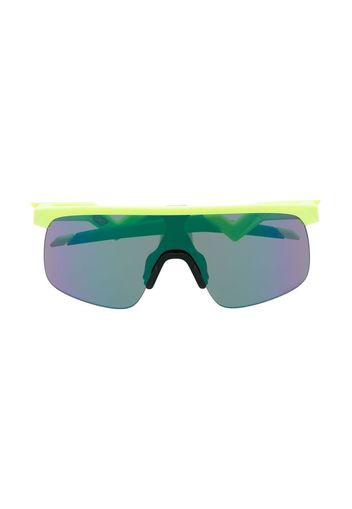 Oakley Occhiali oversize a specchio - Verde