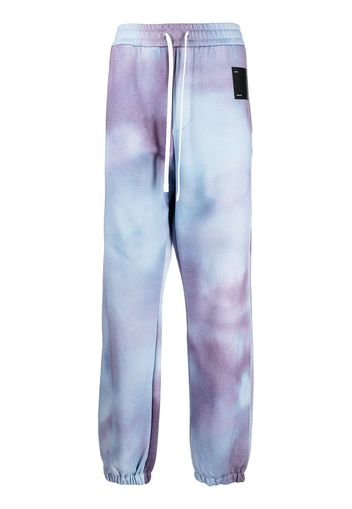 OAMC Pantaloni sportivi con fantasia tie-dye - Blu