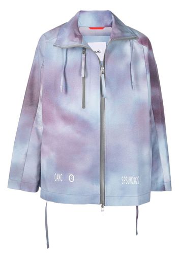 OAMC tie-dye zip-up lightweight jacket - Blu