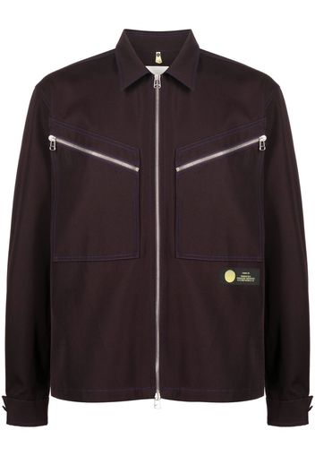 OAMC zip-up shirt jacket - Marrone
