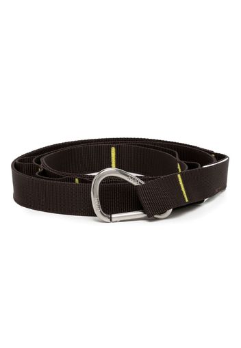 OAMC engraved-logo grosgrain belt - Marrone