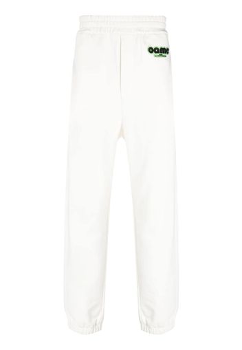 OAMC logo-patch jersey track pant - Bianco