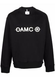 OAMC logo-print crew neck jumper - Nero
