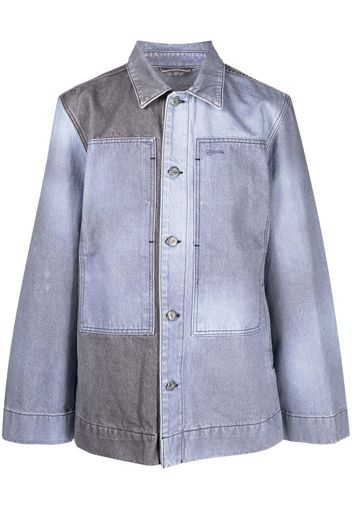 OBJECTS IV LIFE Giacca-camicia denim bicolore - Blu