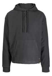 OBJECTS IV LIFE logo-plaque drawstring hoodie - Grigio
