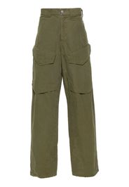 OBJECTS IV LIFE Hiking high-waist cargo trousers - Verde
